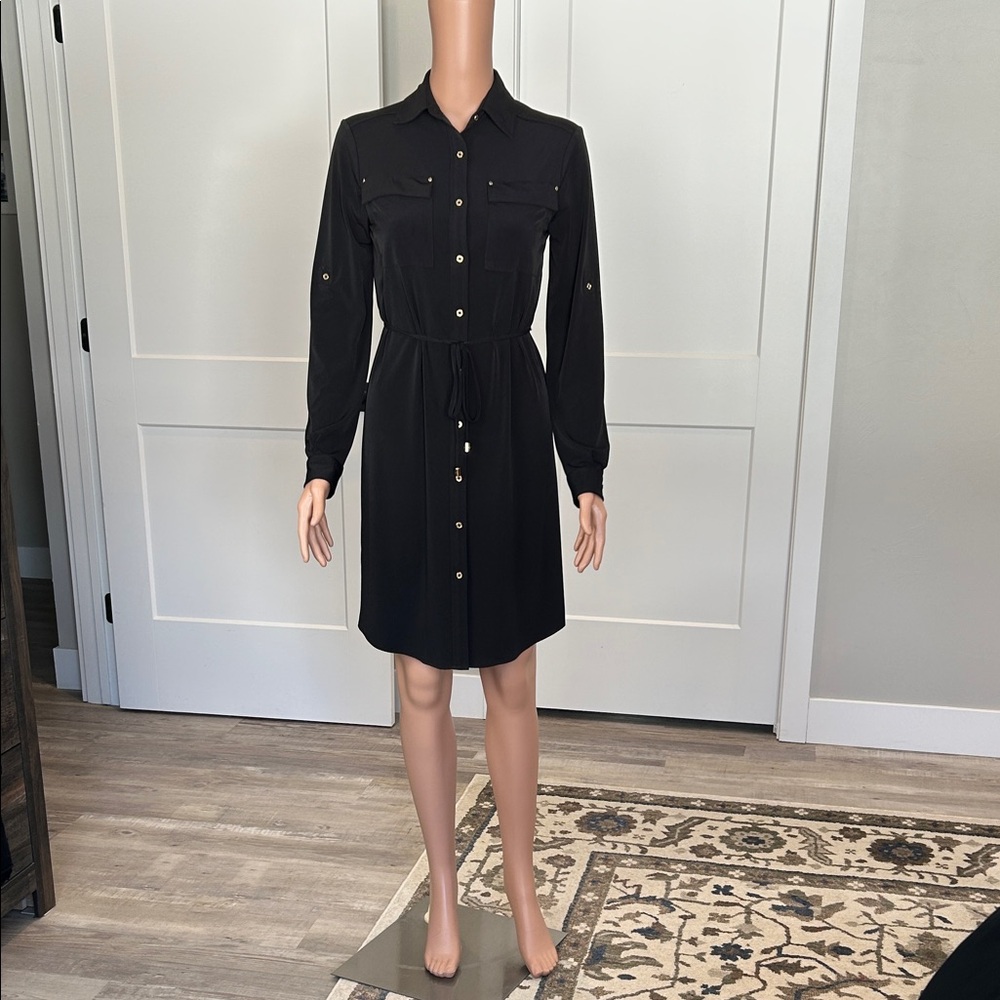 Calvin Klein Black Long Sleeve Dress